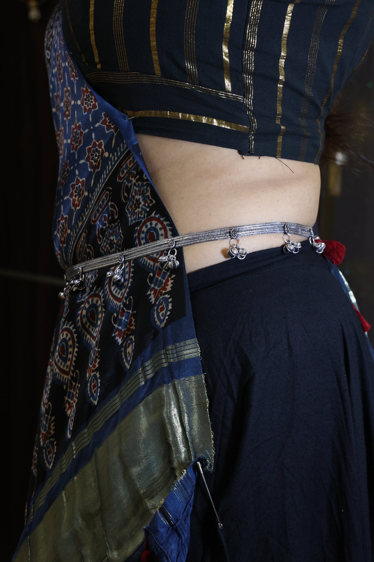 2 line silver kamarbandh