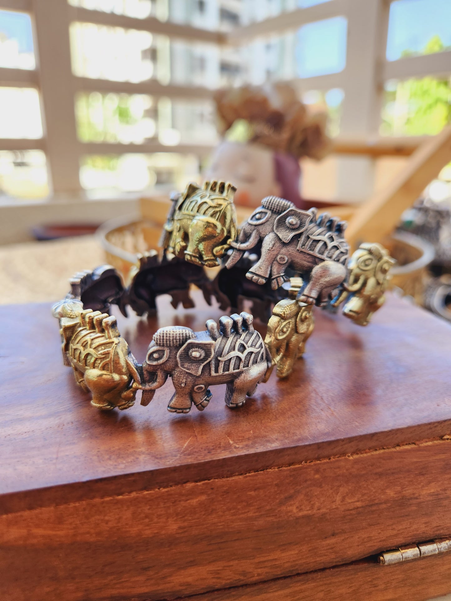 Namrata Large size Dual tone elephant kada