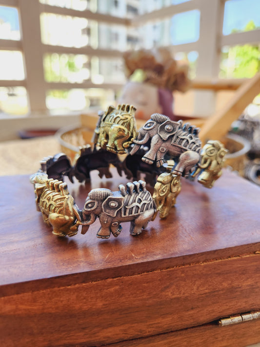 Namrata Large size Dual tone elephant kada