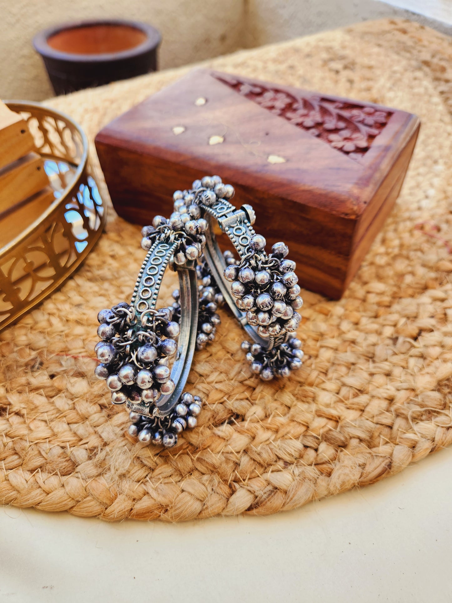 Bansari Large size Antique ghunghroo kada