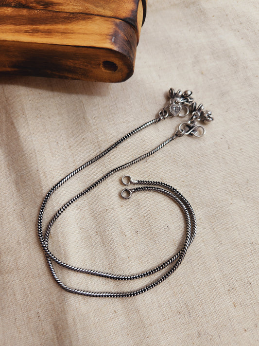 Silver lookalike payal