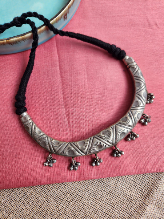 Antique ghunghroo hasli choker