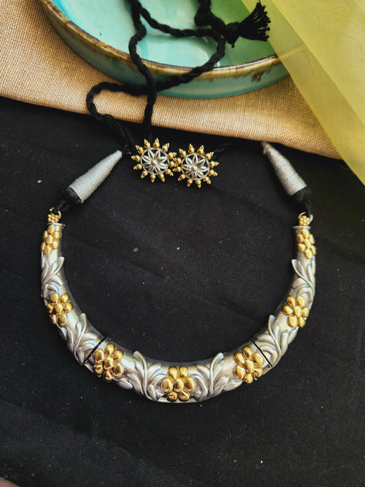 Fusion dual tone hasli choker