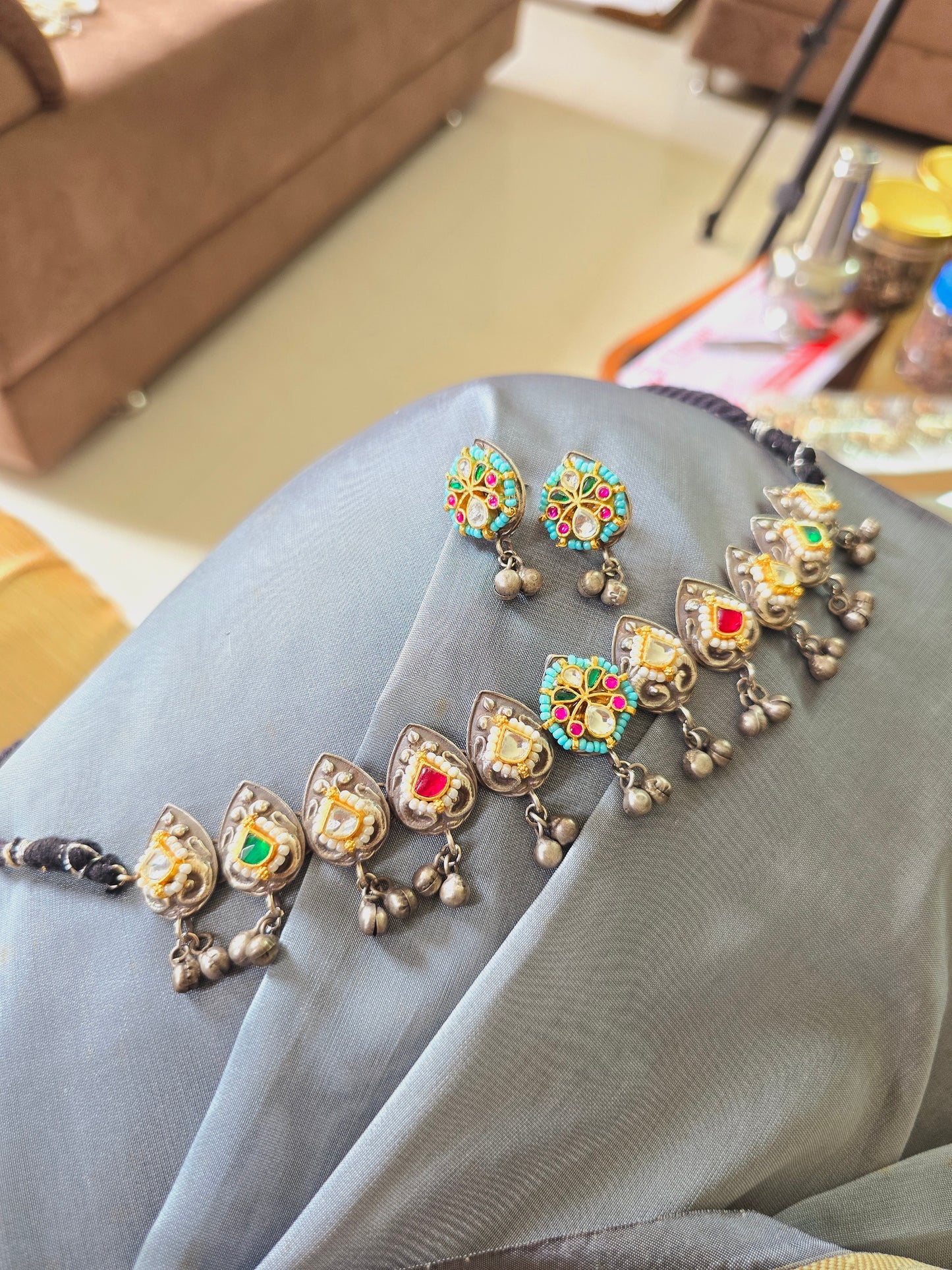 Rose Petal Pachi kundan Choker