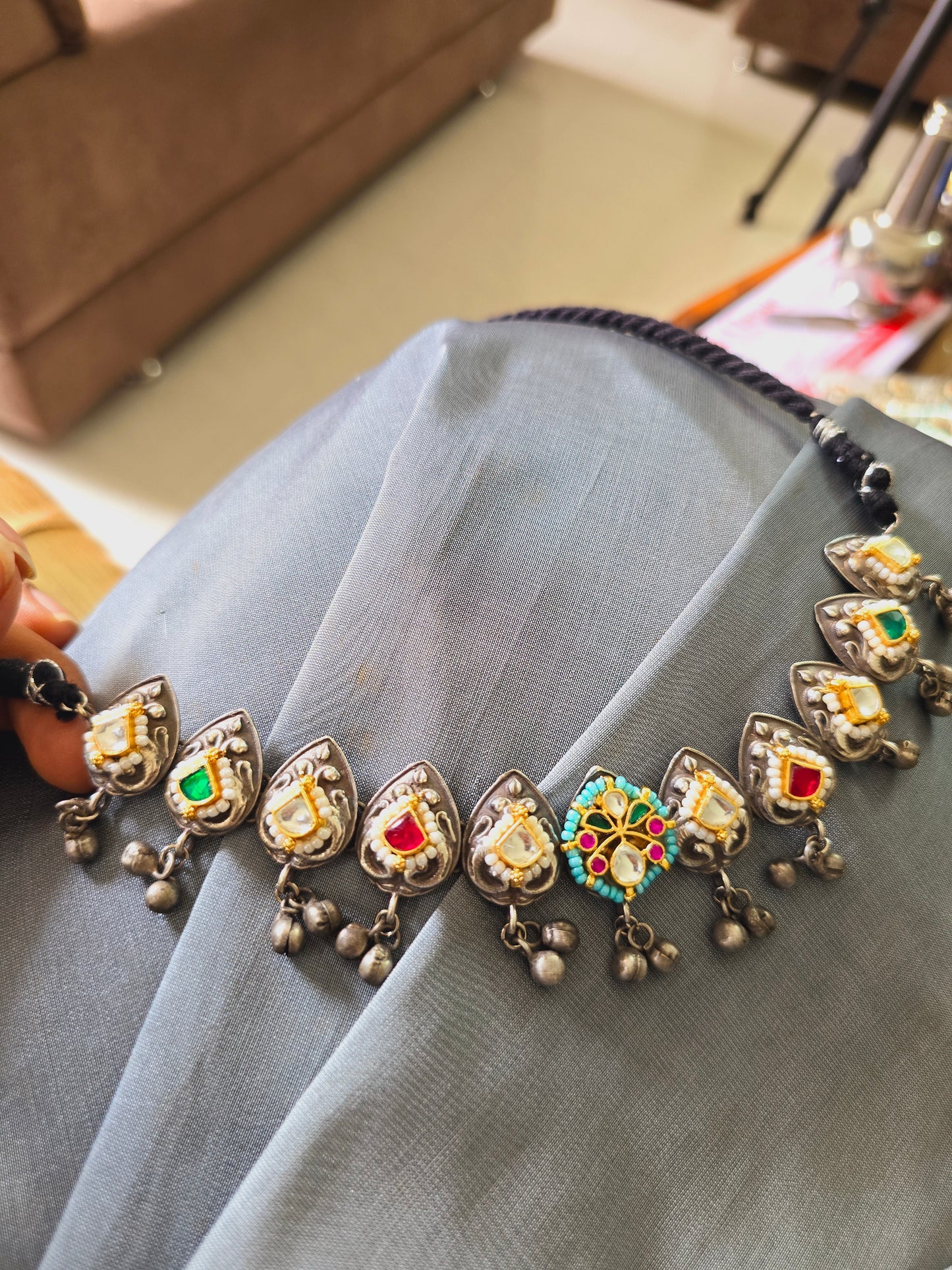 Rose Petal Pachi kundan Choker