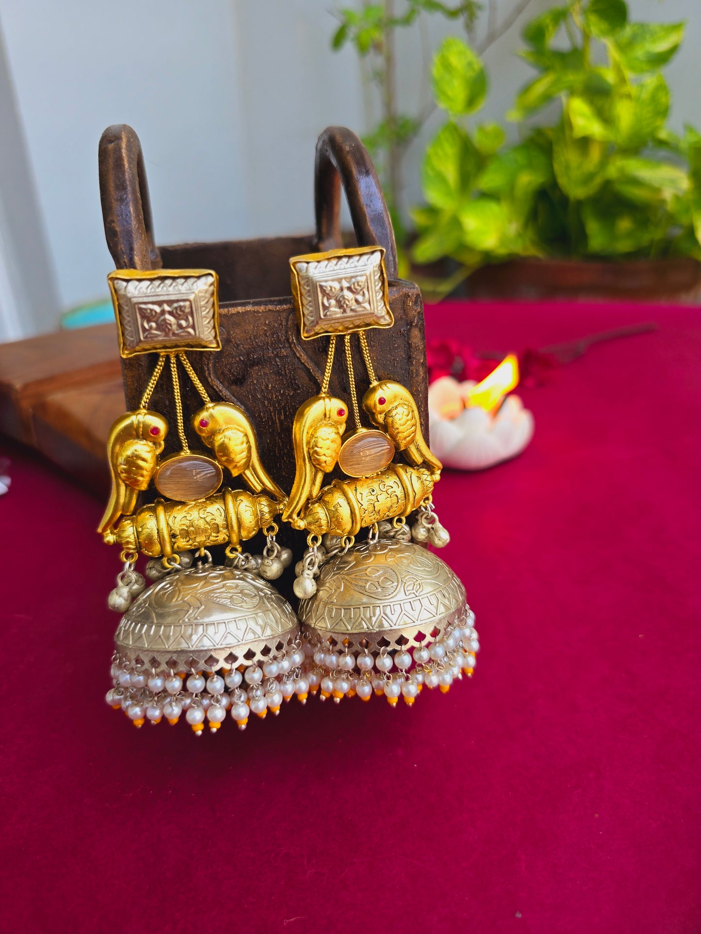 Parrot fusion jhumka