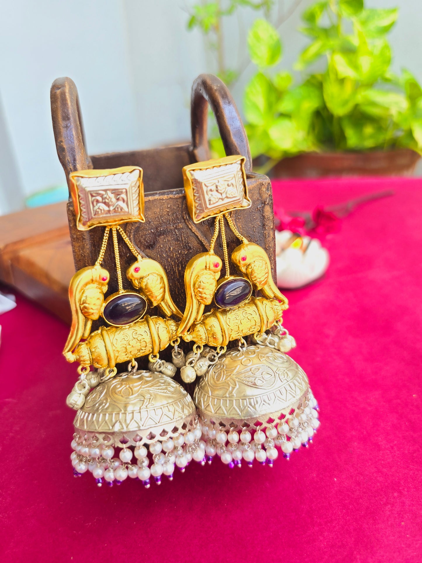 Parrot fusion jhumka