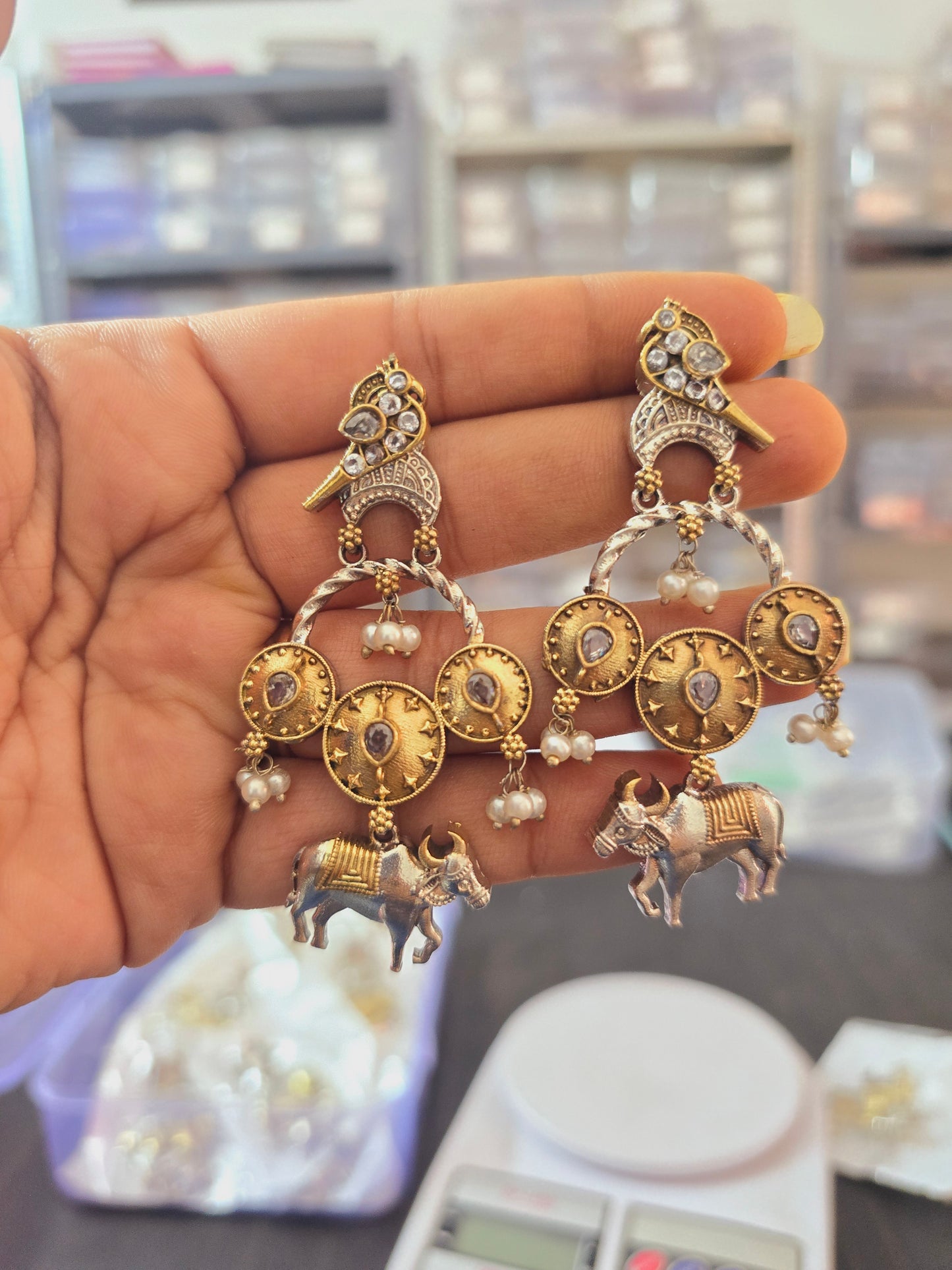 Vrishti Fusion nandi danglers