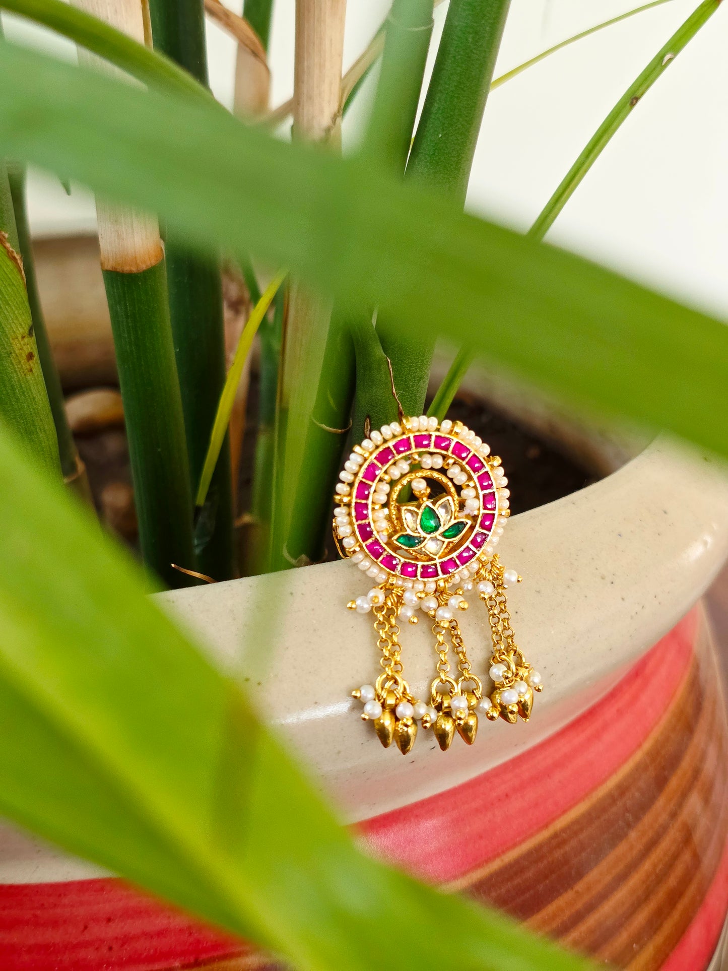 Kundan jadau round ring