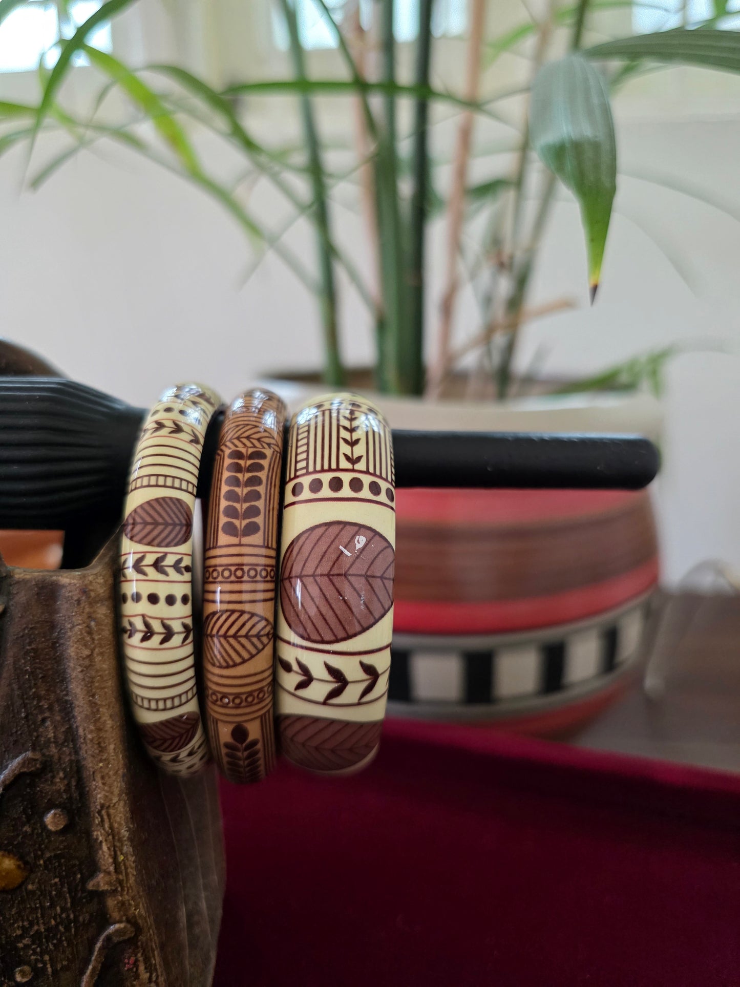 Painted wooden stack