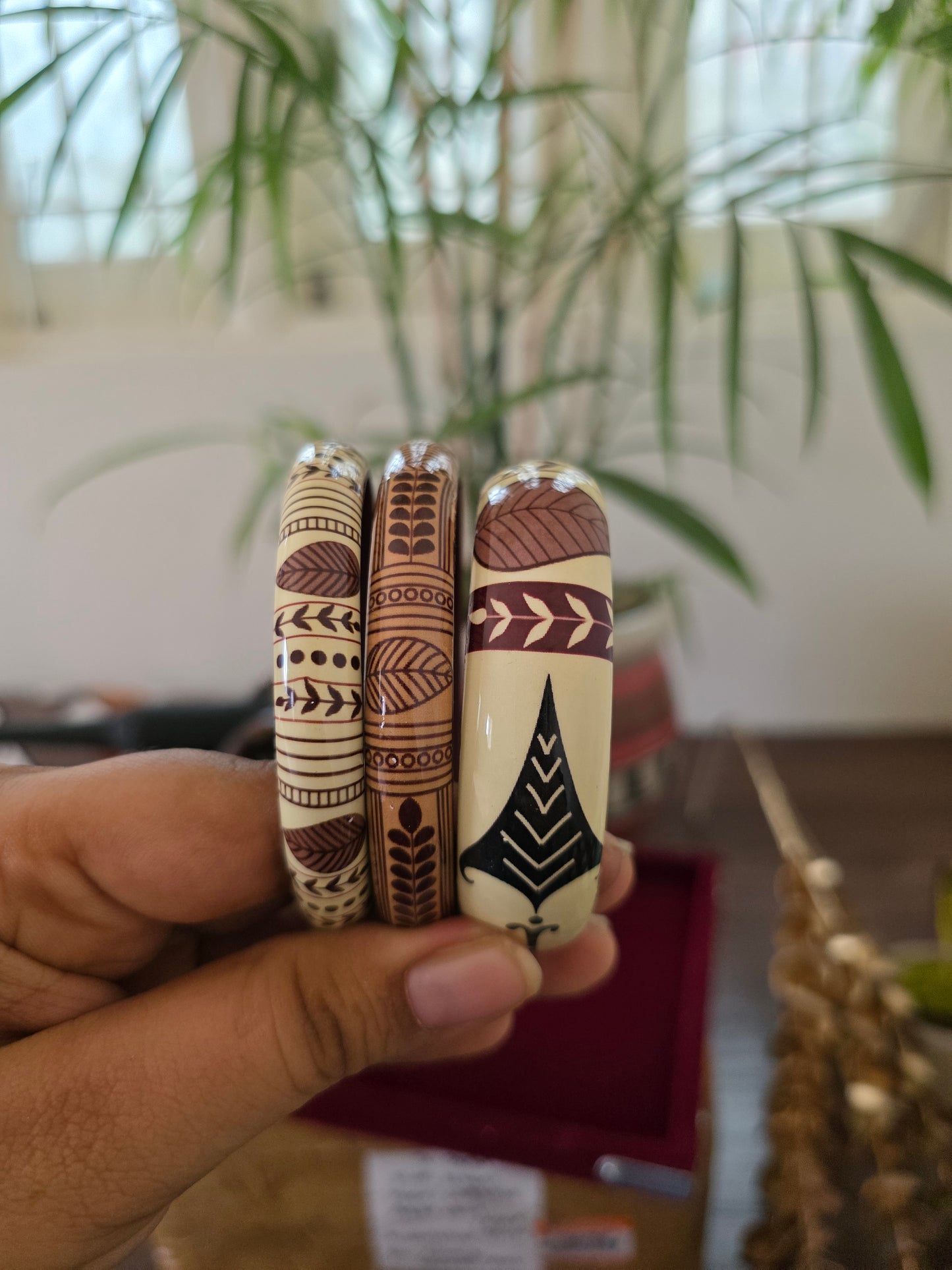Painted wooden stack