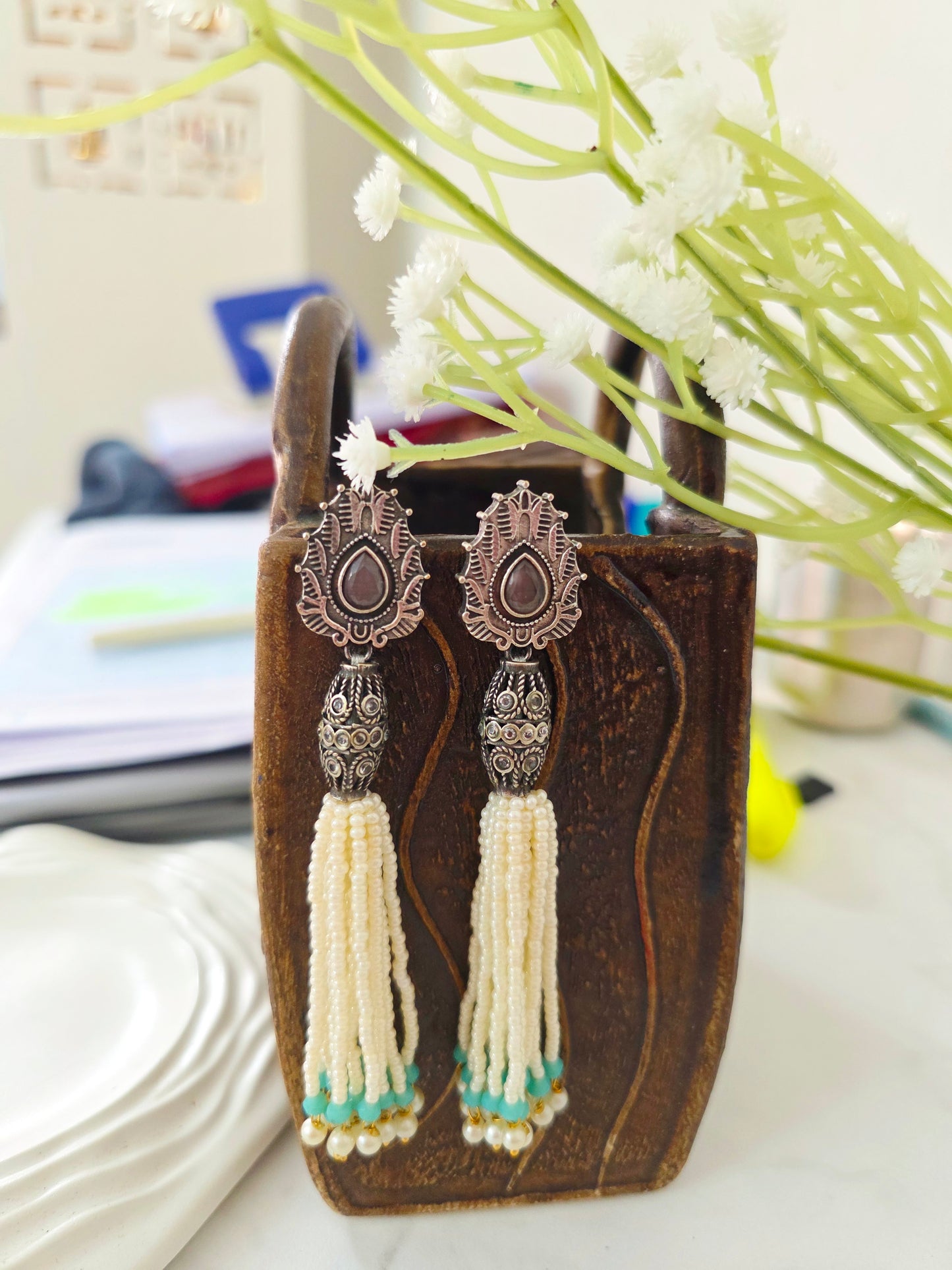 Moh pearl danglers