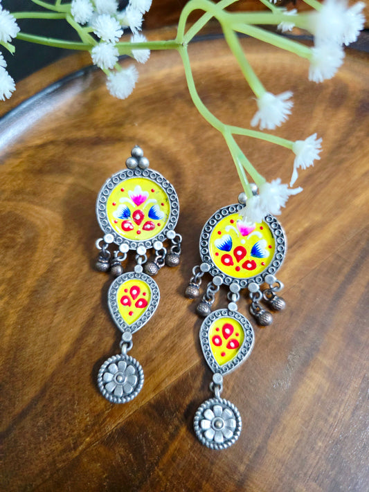 Pichwai painted dual danglers