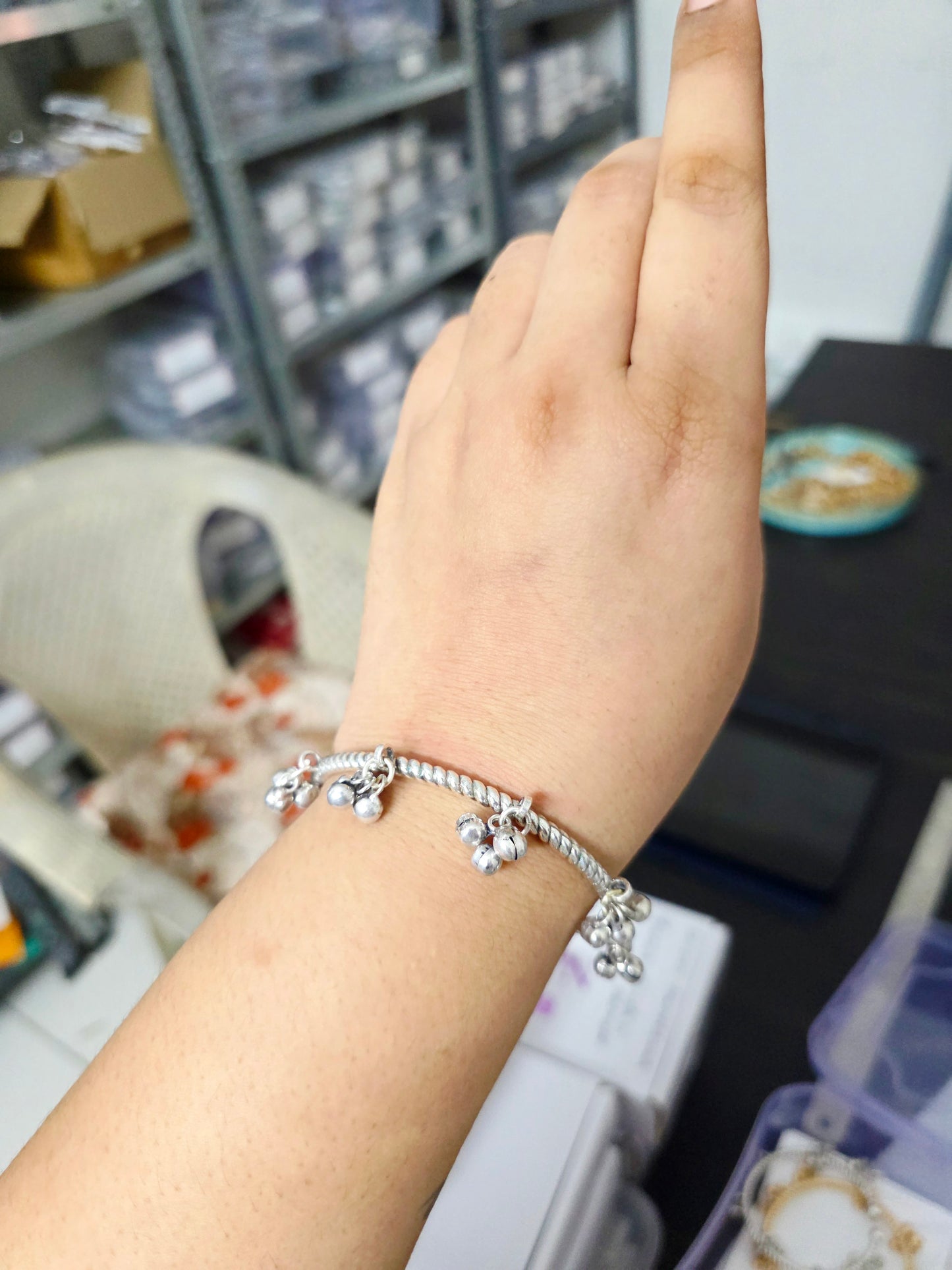 Adjustable ghunghroo bangles