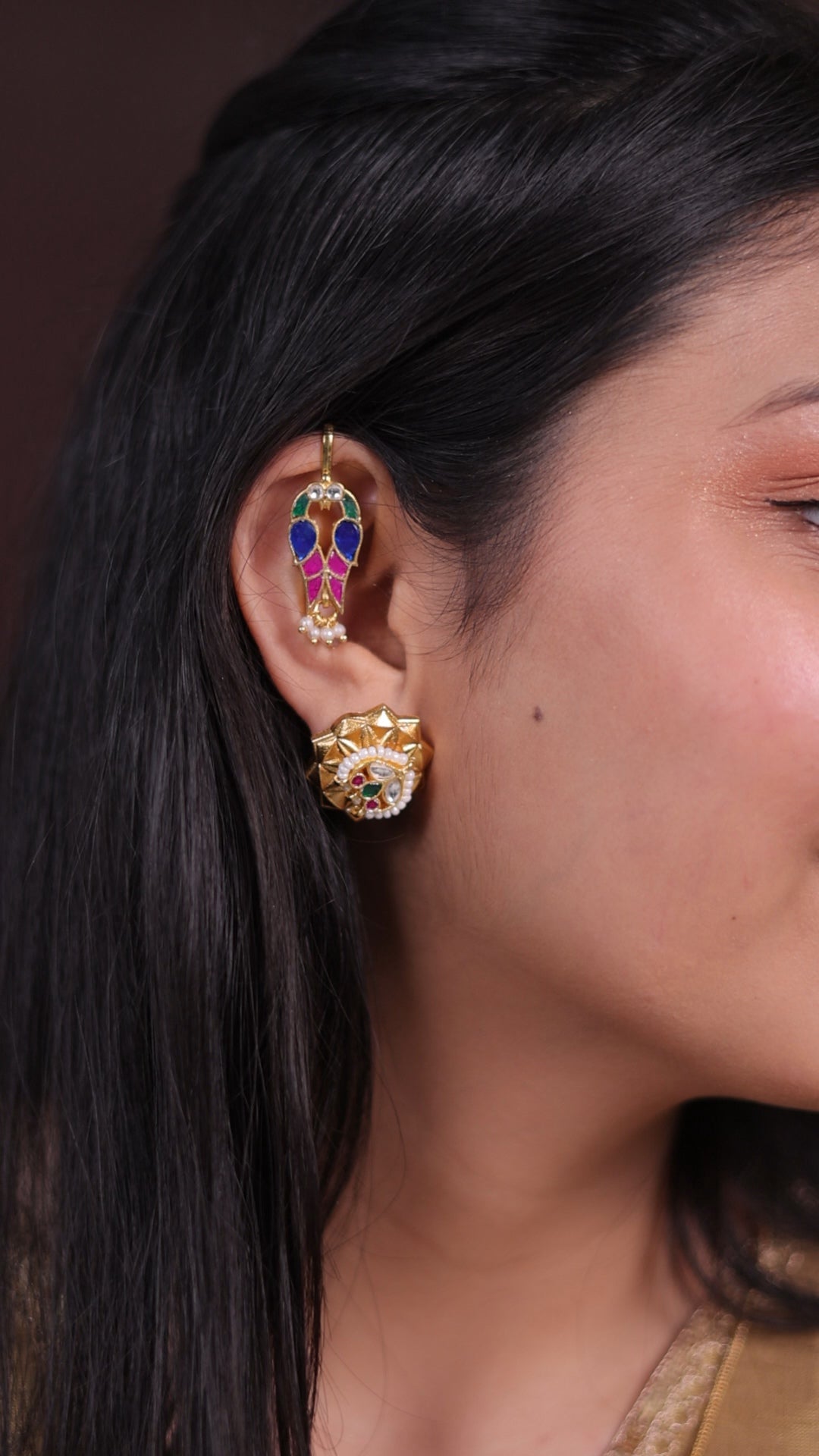 Daya pachi kundan Peacock bugadi