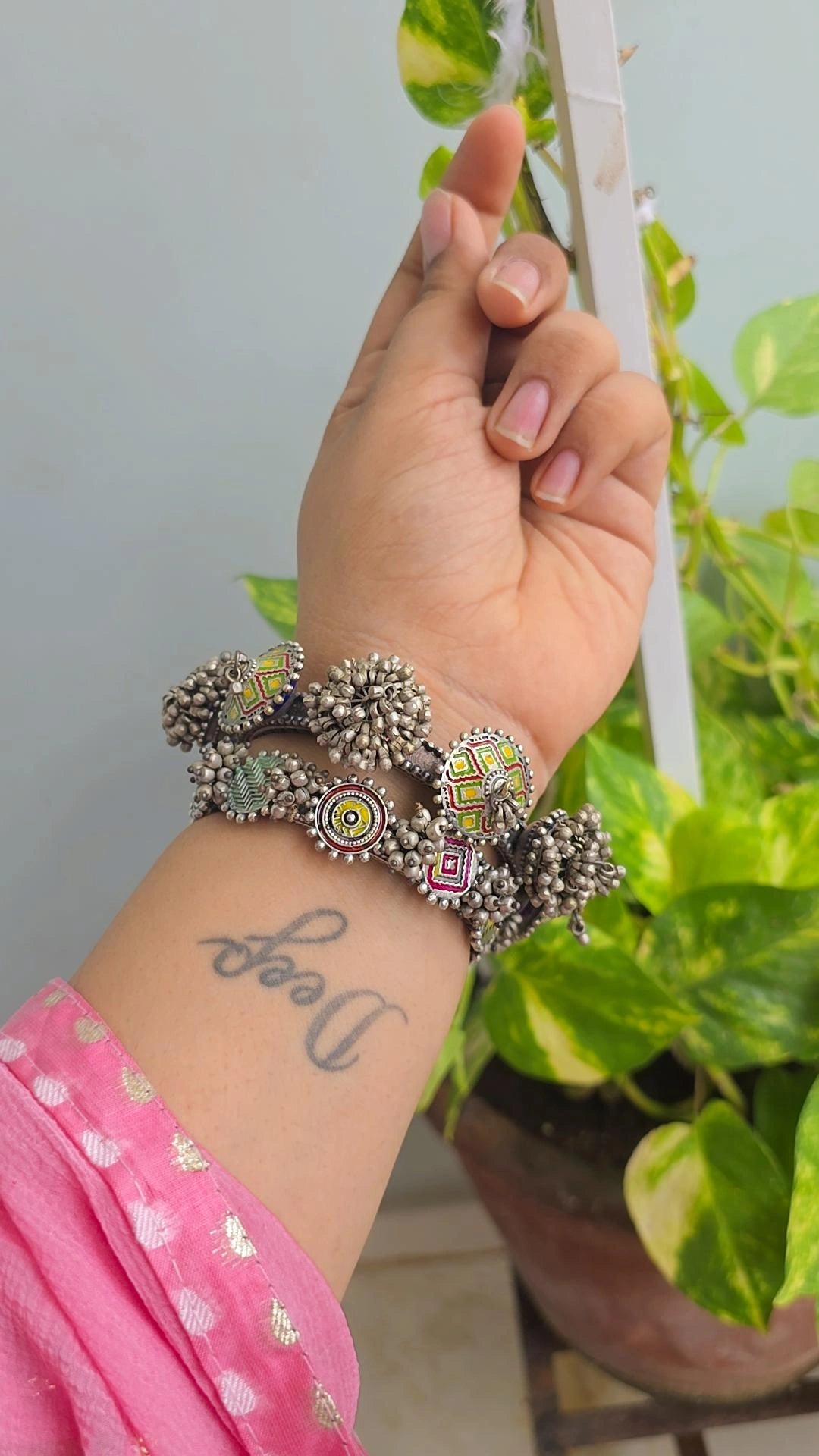 Kajri antique meenakari bangle