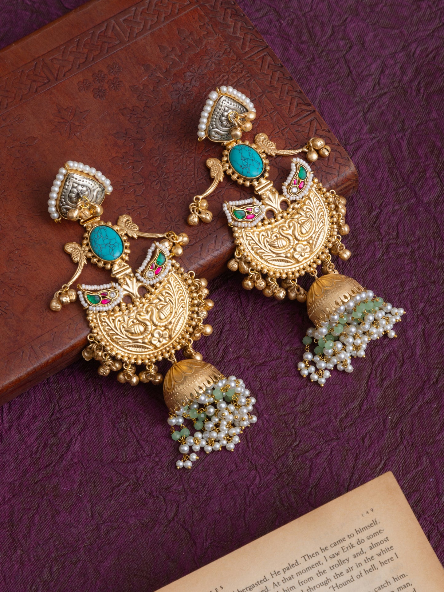 Amogh gold jhumkas