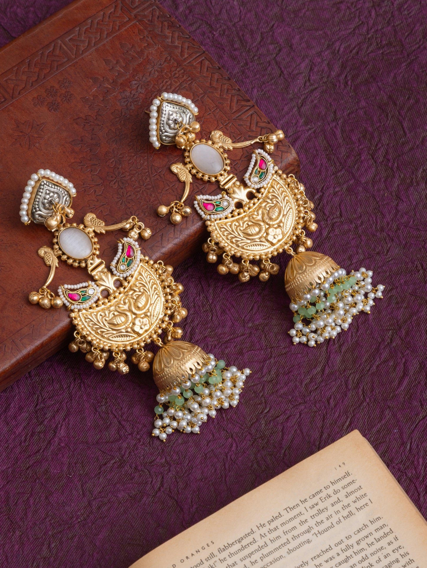Amogh gold jhumkas