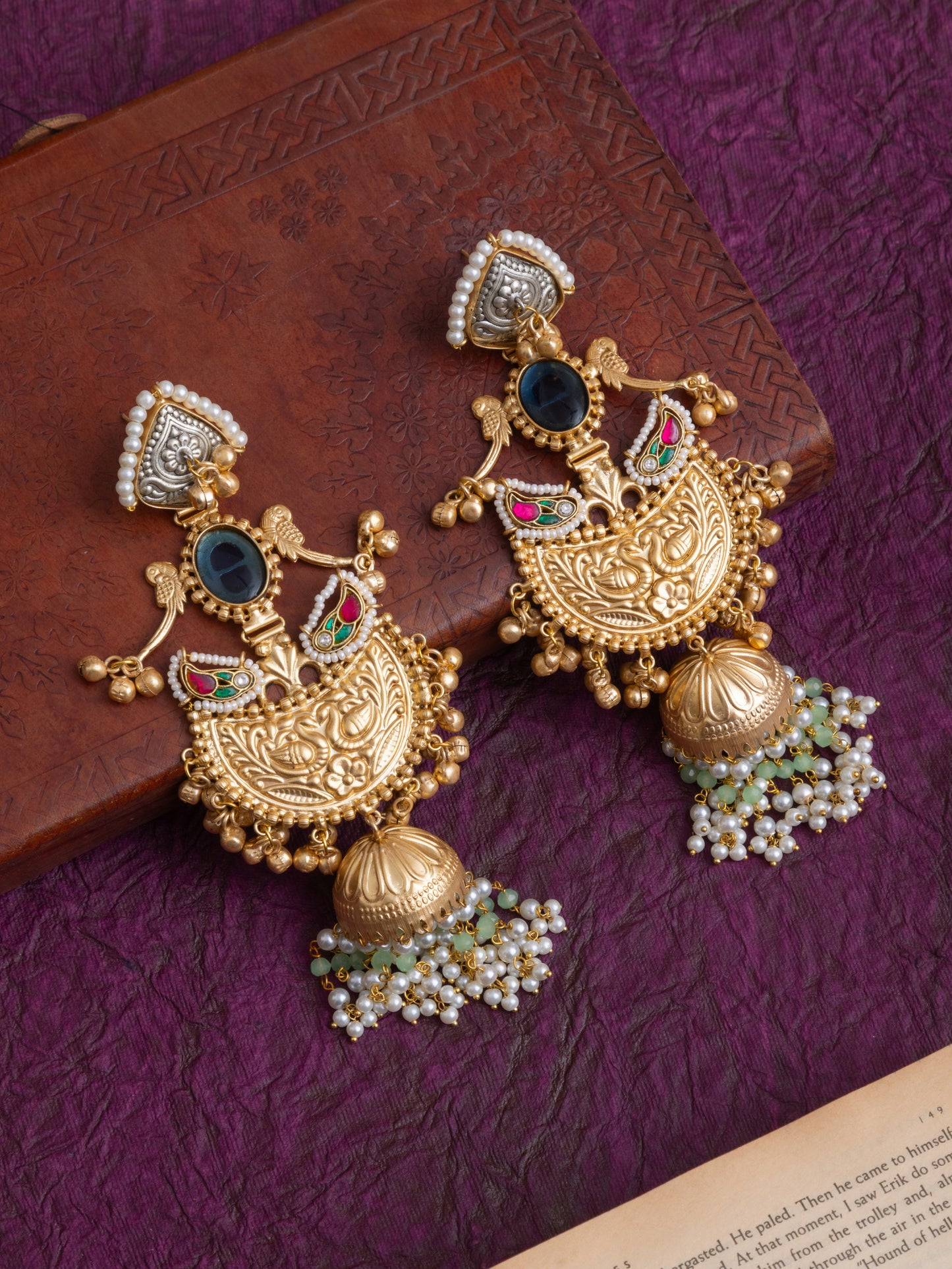 Amogh gold jhumkas