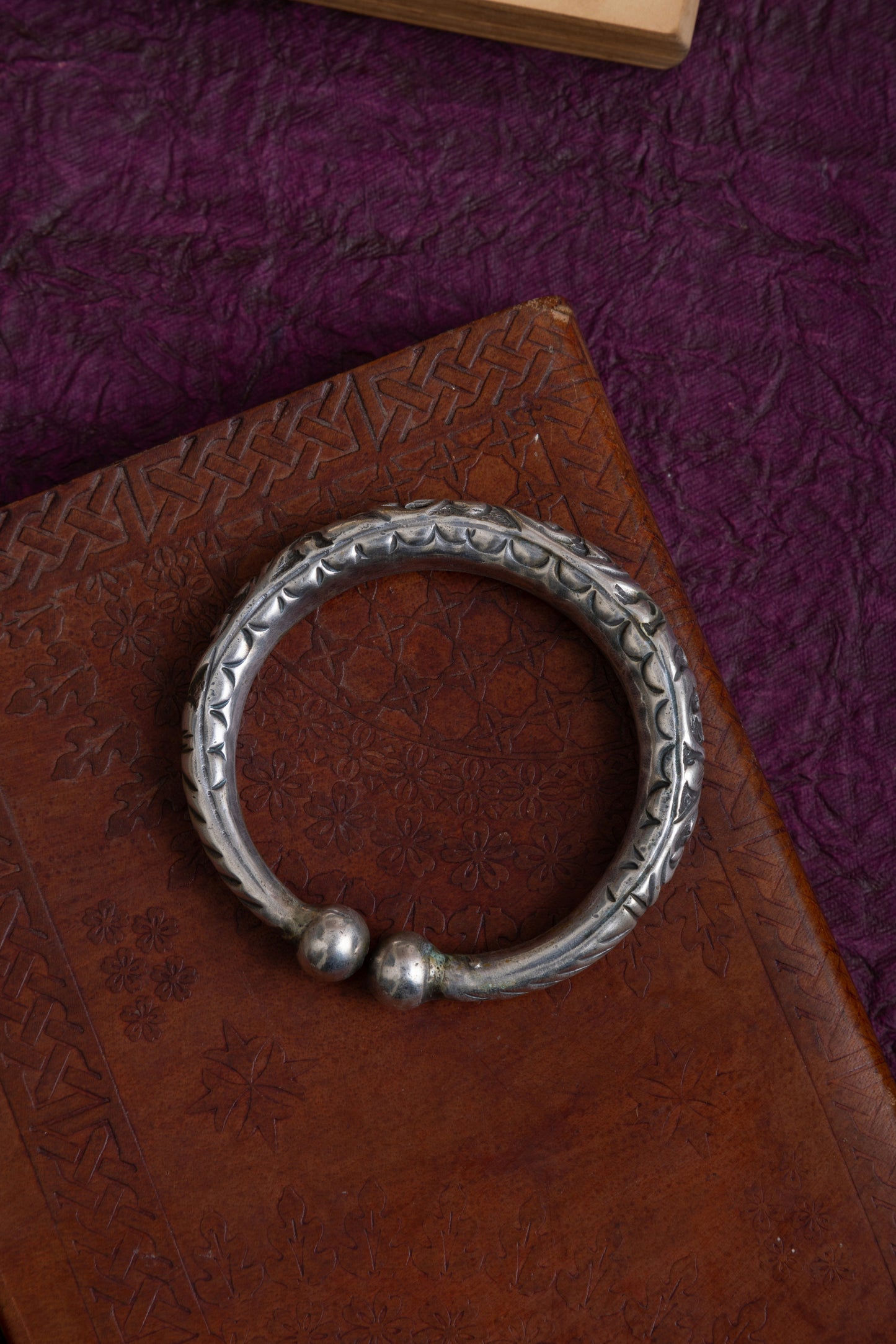 Rabari antique silver tribal hand kada