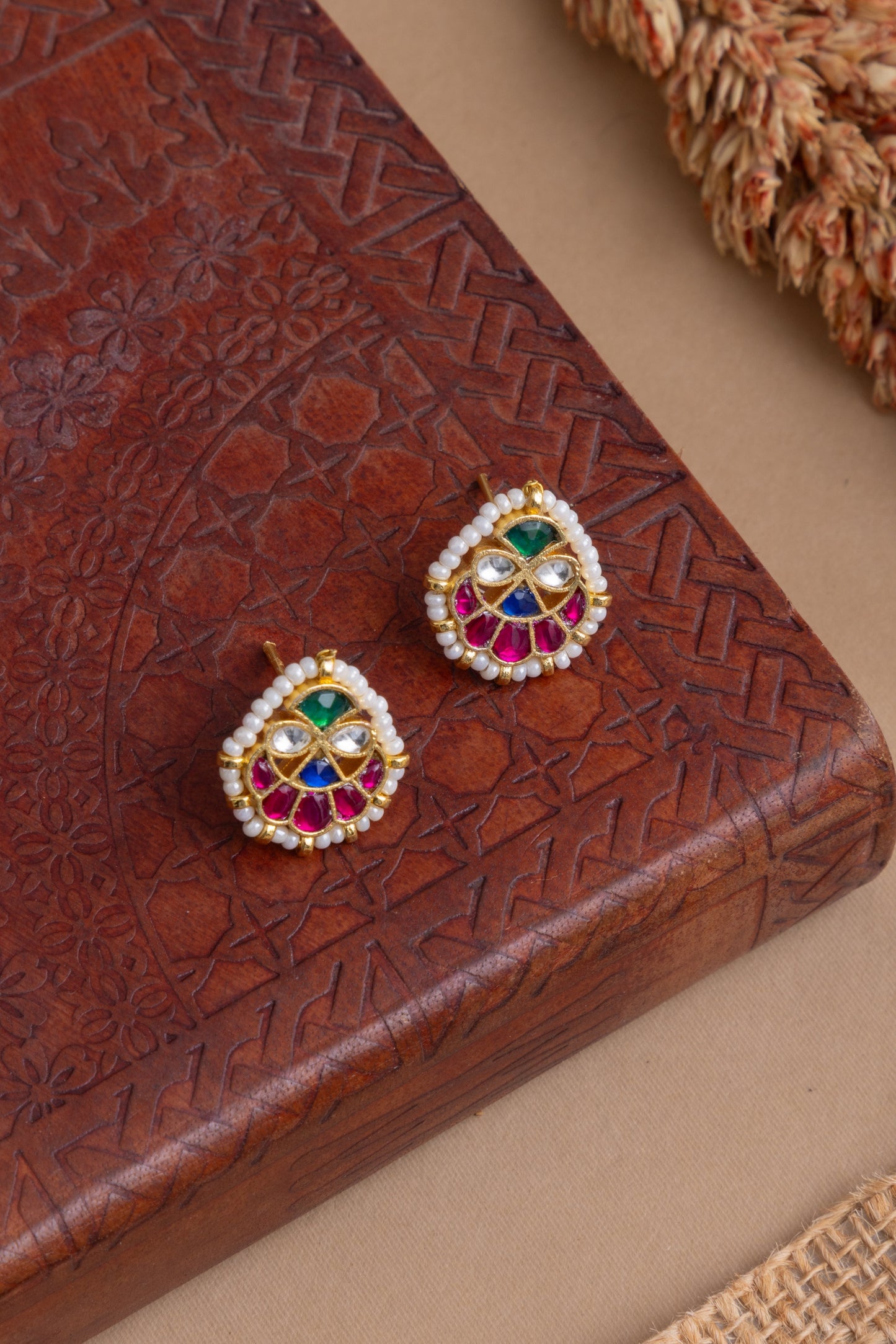 Mini pachi kundan studs