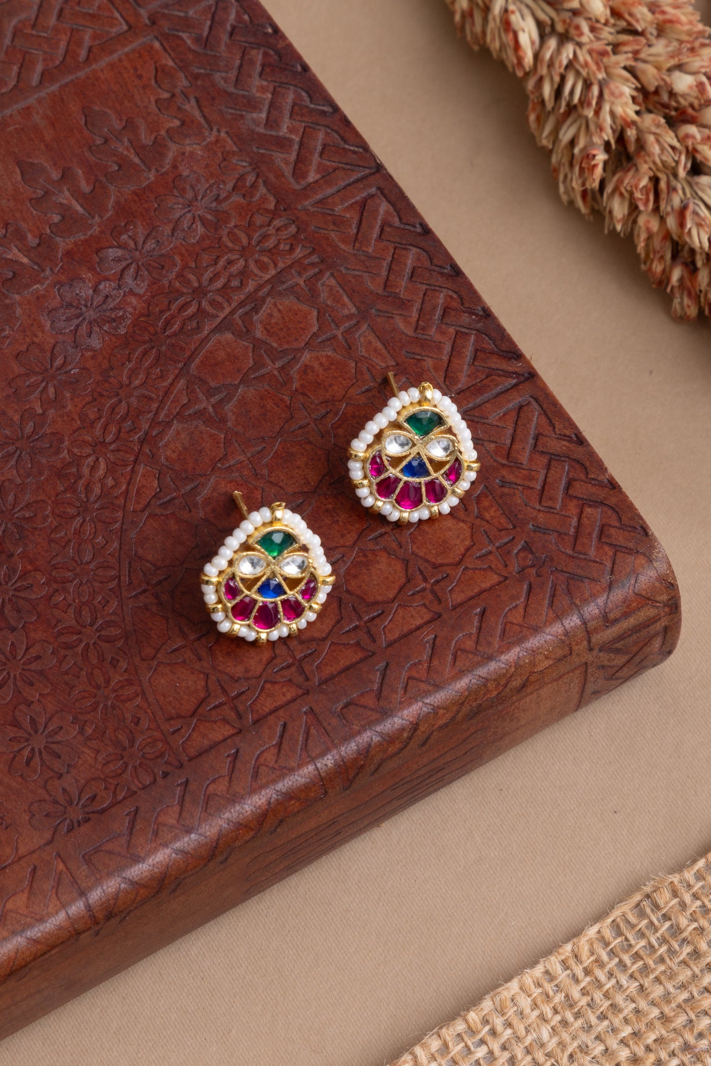Mini pachi kundan studs