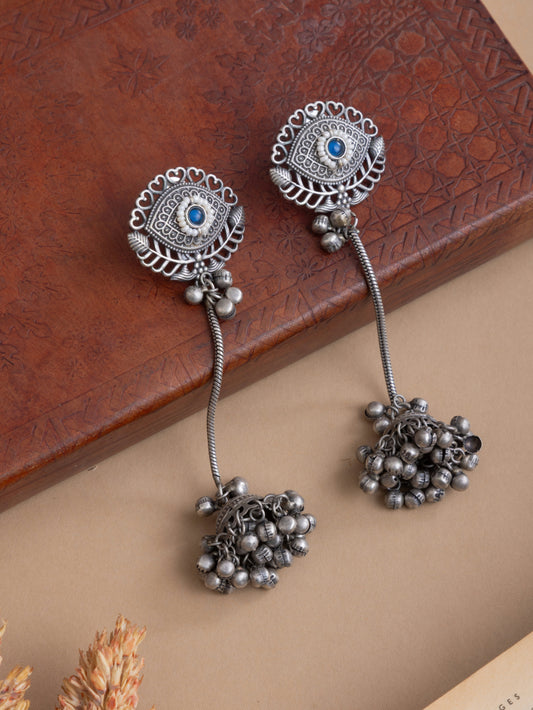 Evil eye kashmiri earrings
