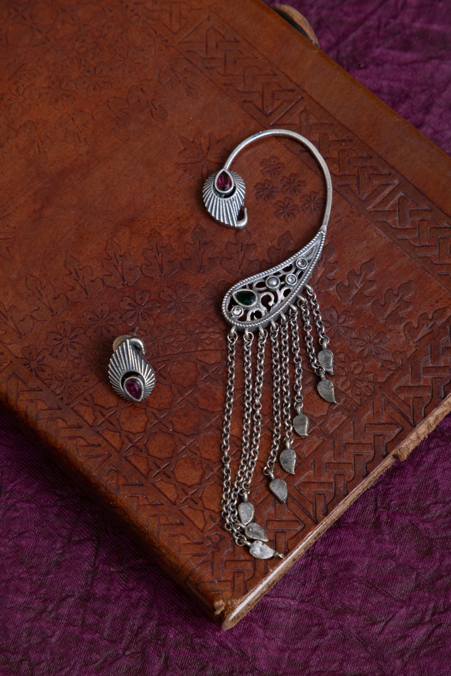 Manthena antique silver hasli style choker