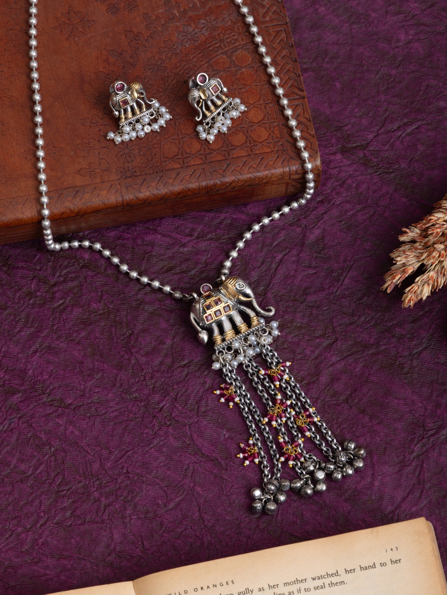 Gaj mohini fusion chain necklace