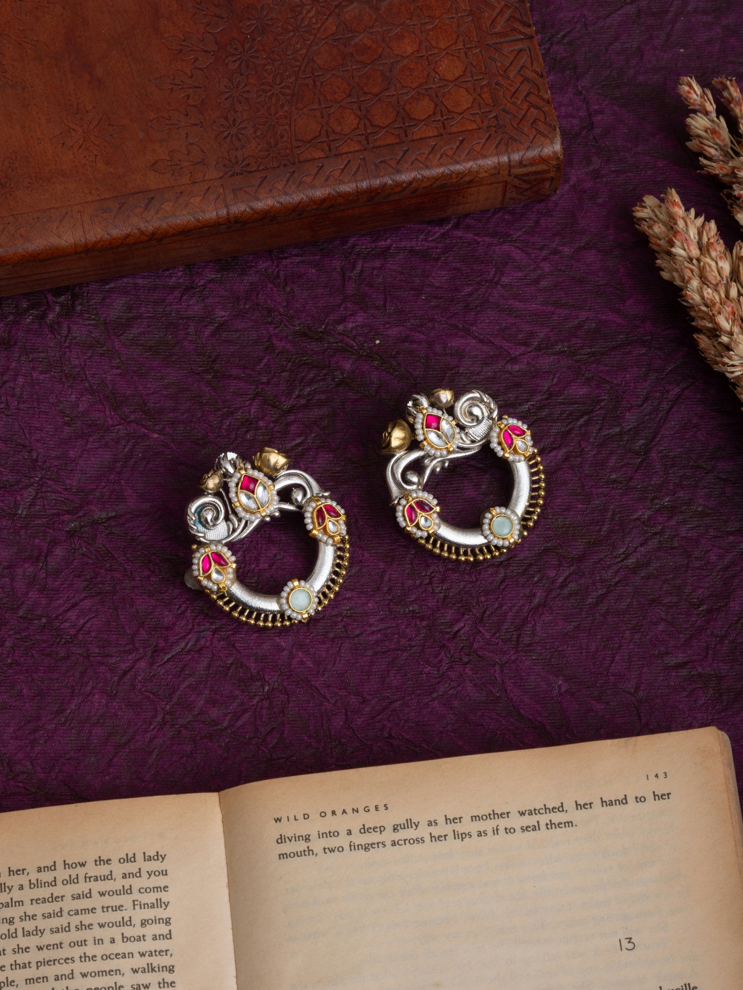 Lilawati kundan rose studs
