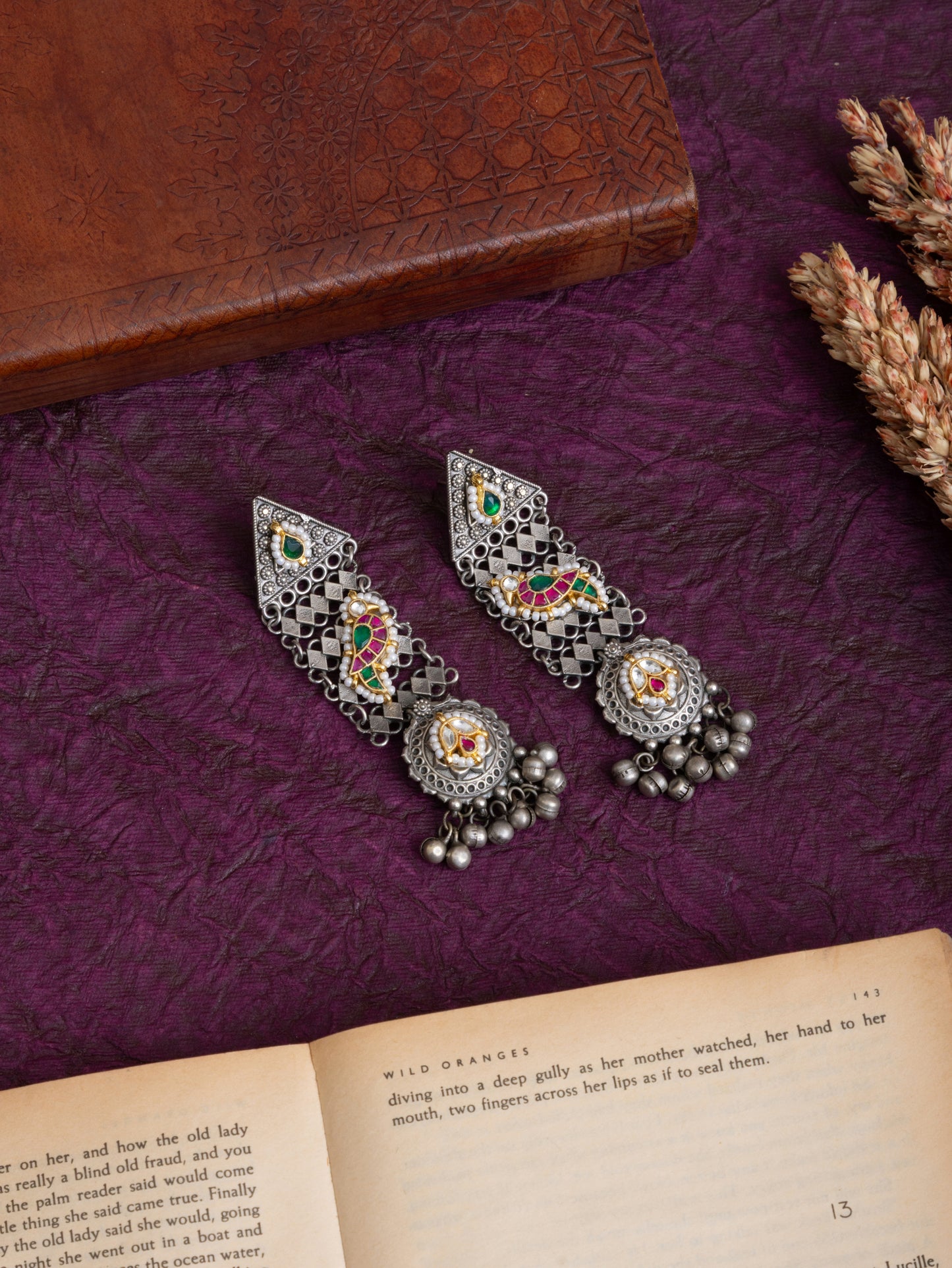 Noorika fusion kundan earrings