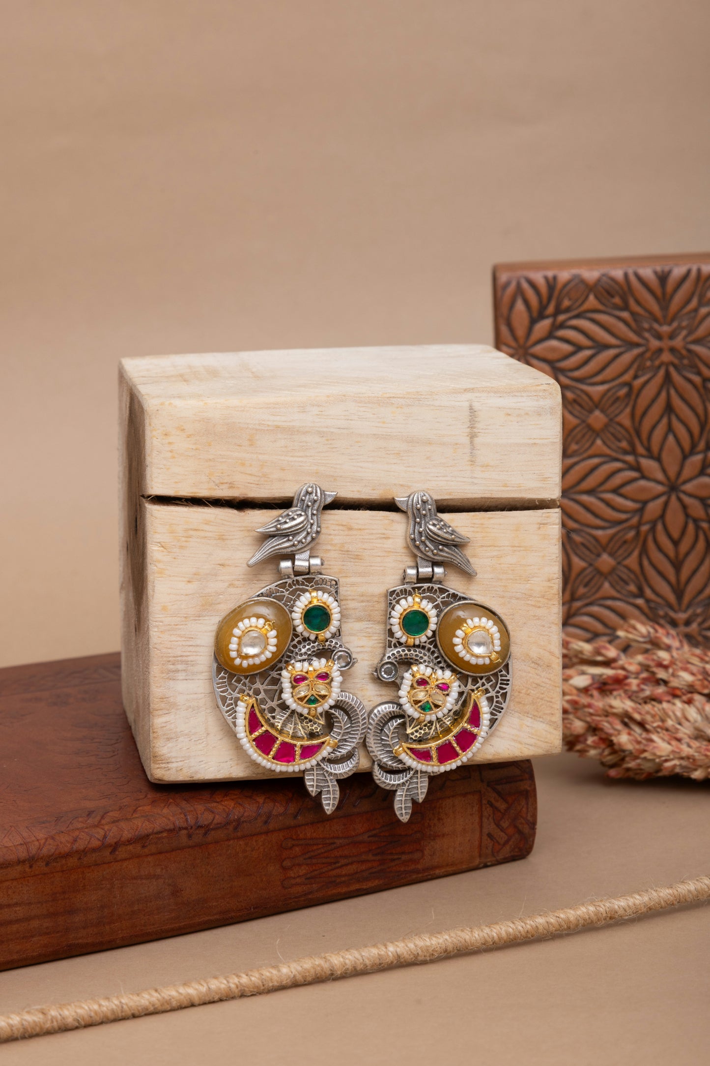 Vaidehi fusion kundan earrings