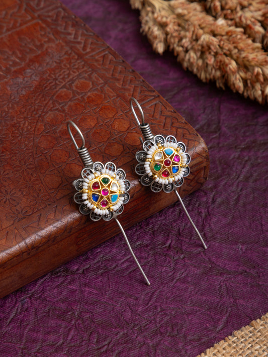 Agni needle kundan earcuff