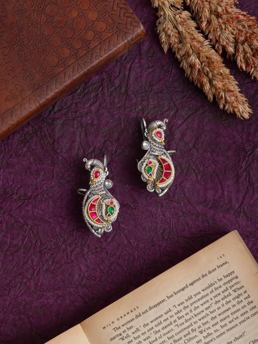 Shatranji kundan earcuffs