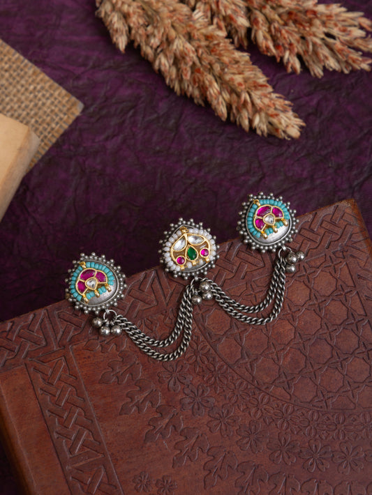 Panna pachi kundan ring