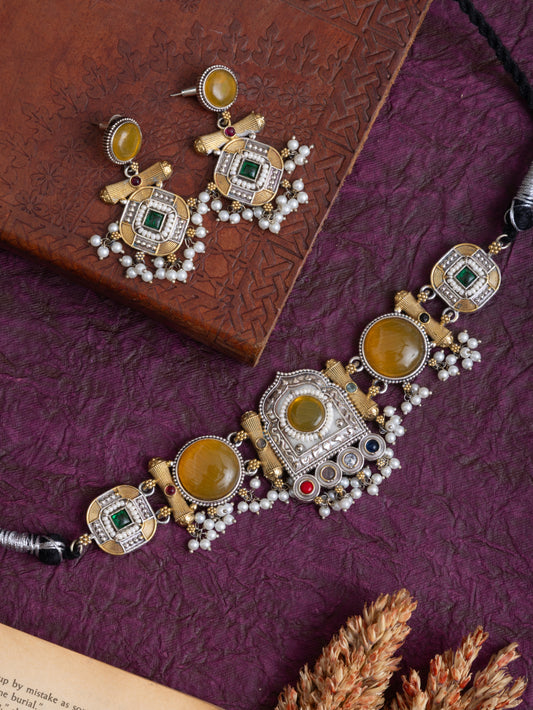 Deepawali Fusion choker