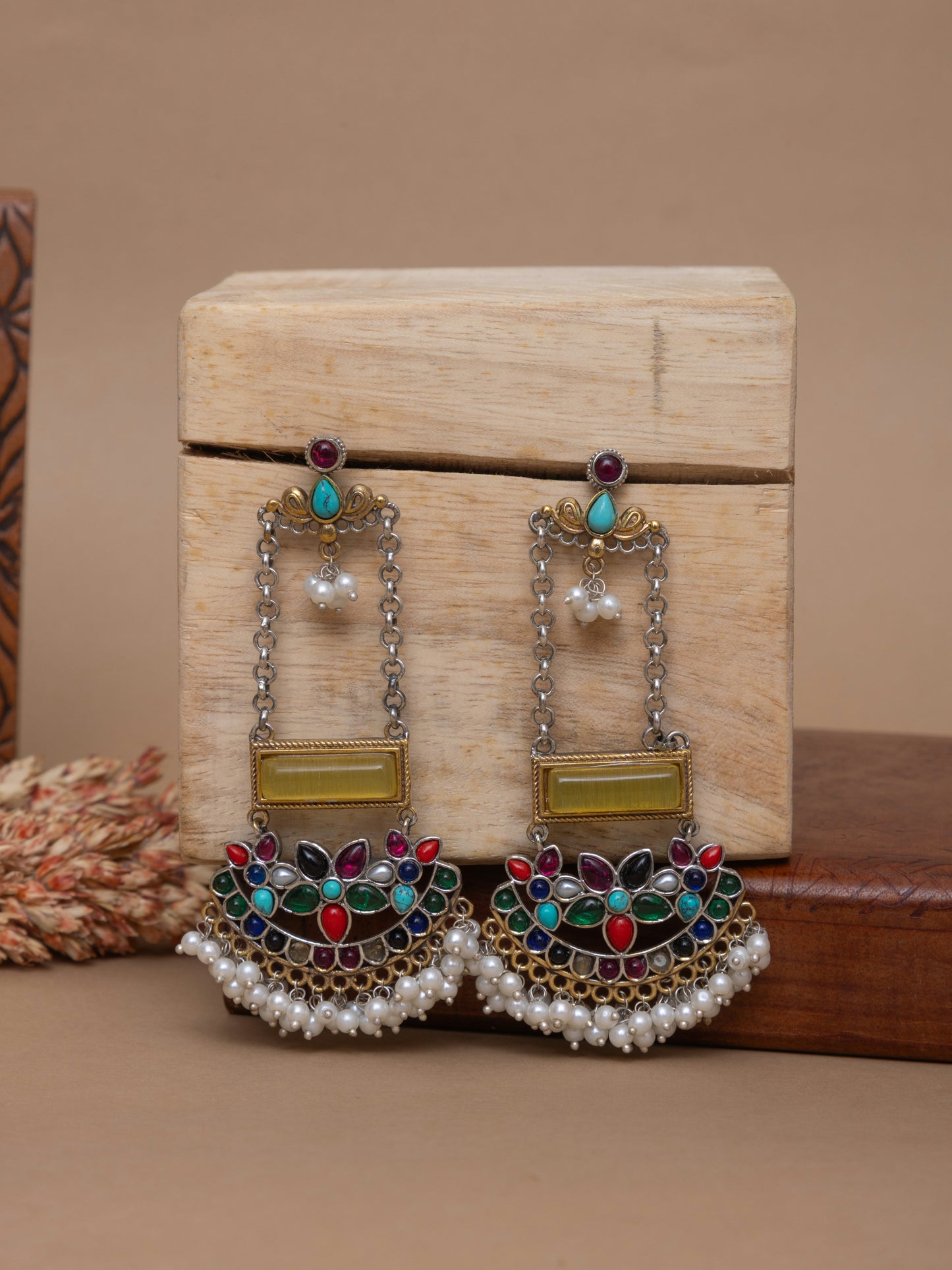 Kumudvati moh earrings