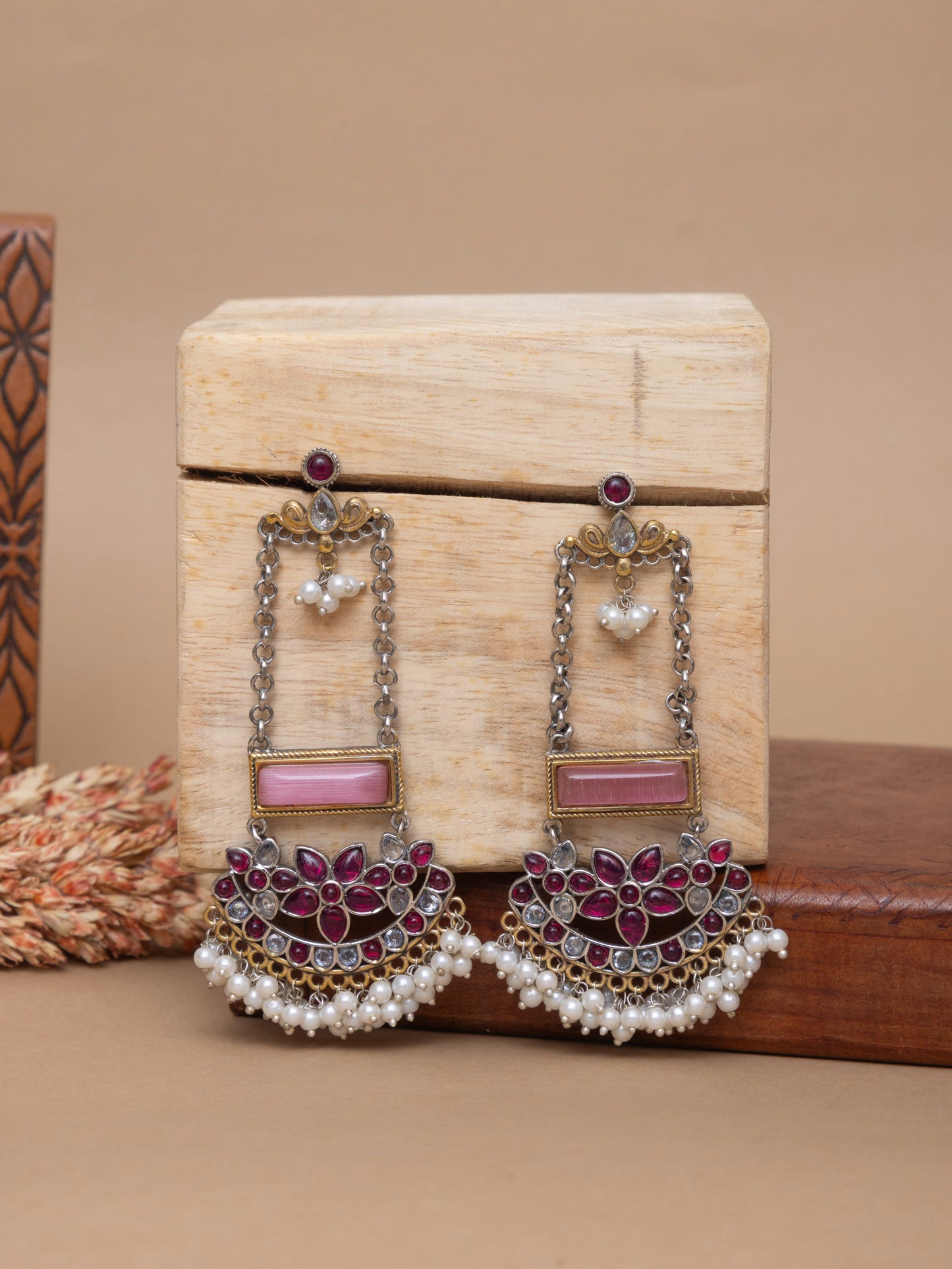 Kumudvati moh earrings
