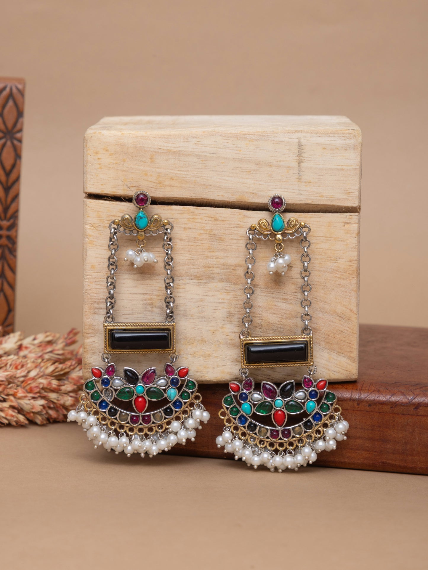 Kumudvati moh earrings