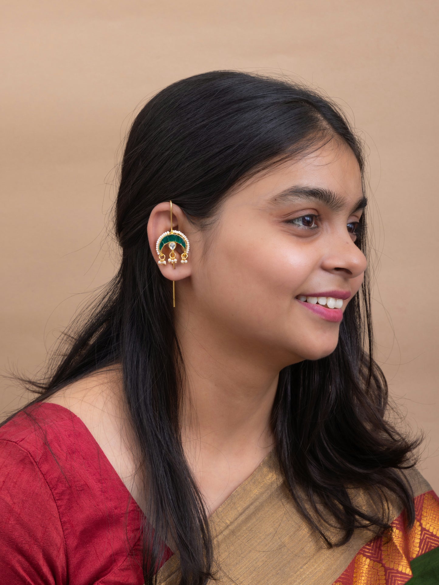 Ananya needle kundan earcuffs