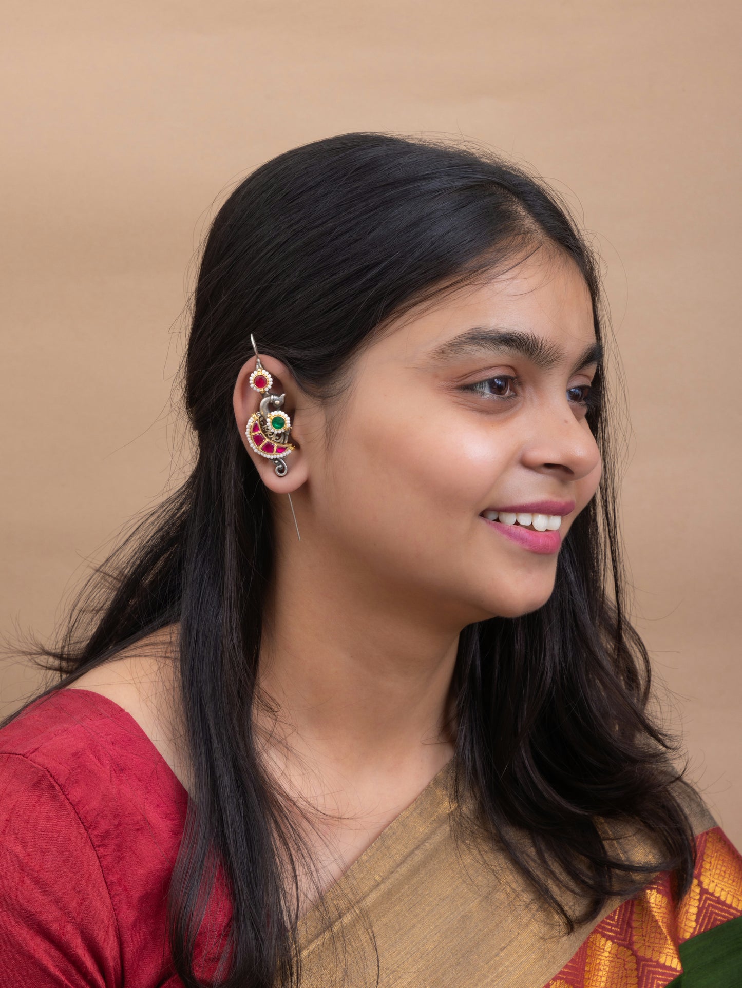 Tavishi needle kundan earcuffs