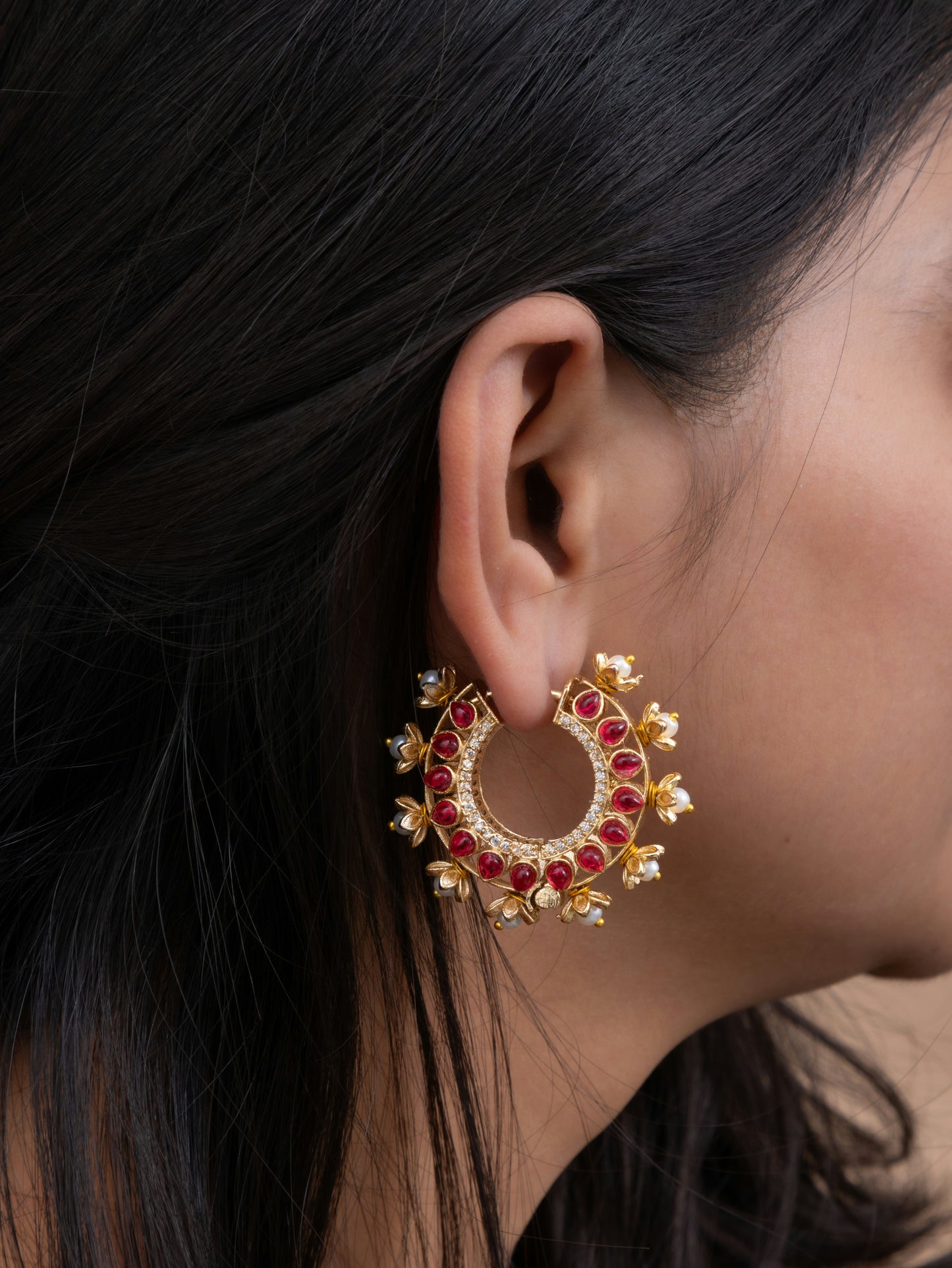 Raksha Golden Hoops
