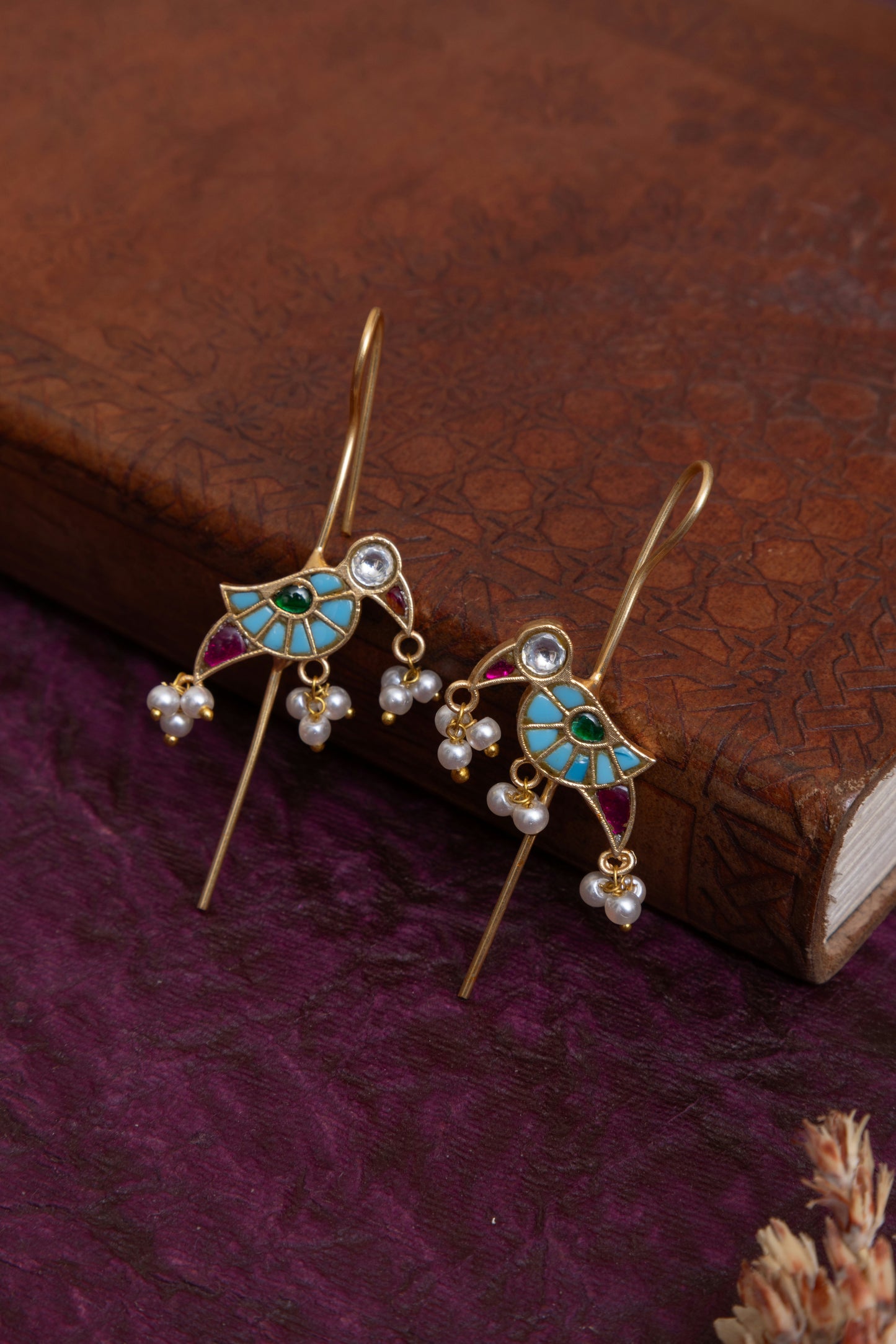 Debolina needle kundan earcuffs
