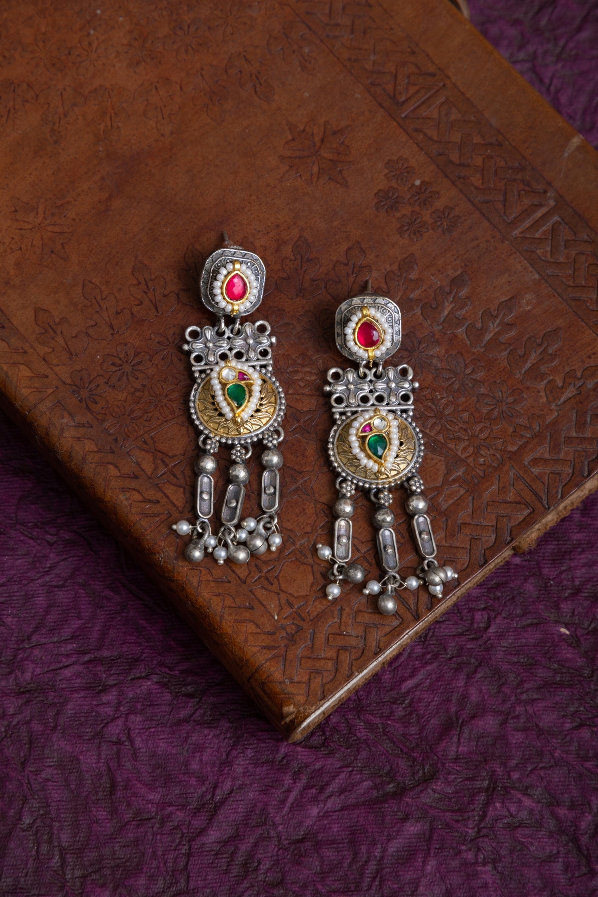 Ashok fusion silver pachi kundan kashmiri choker