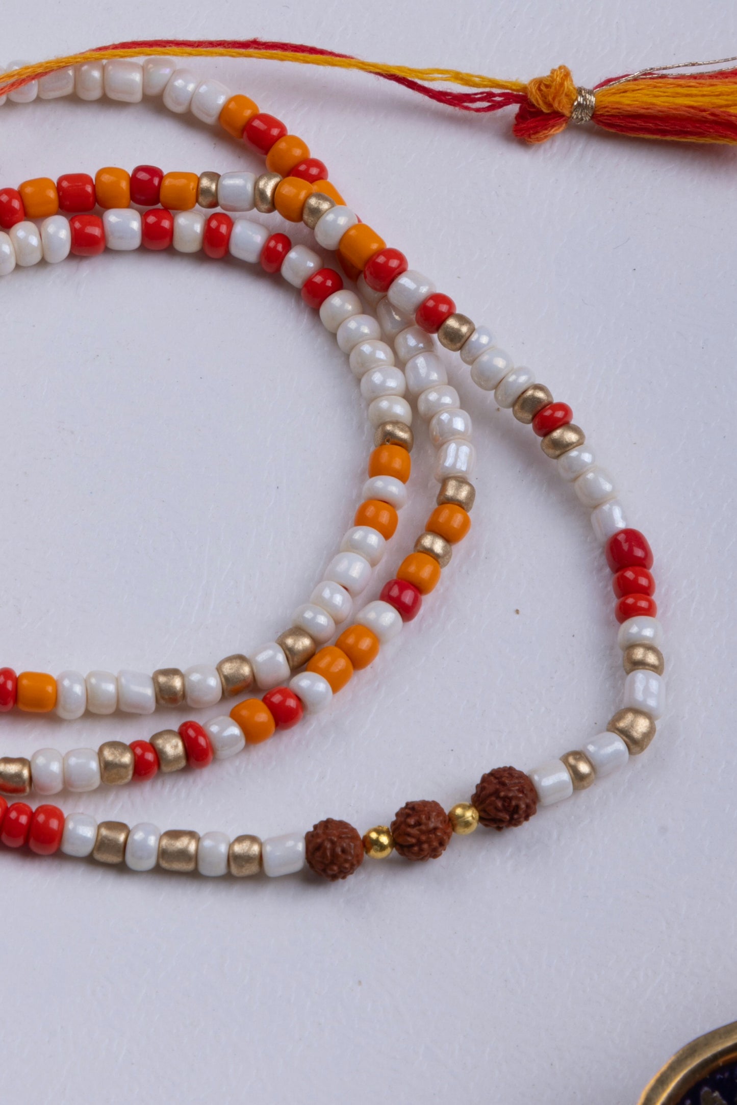 Rudraksh beaded wrap rakhi