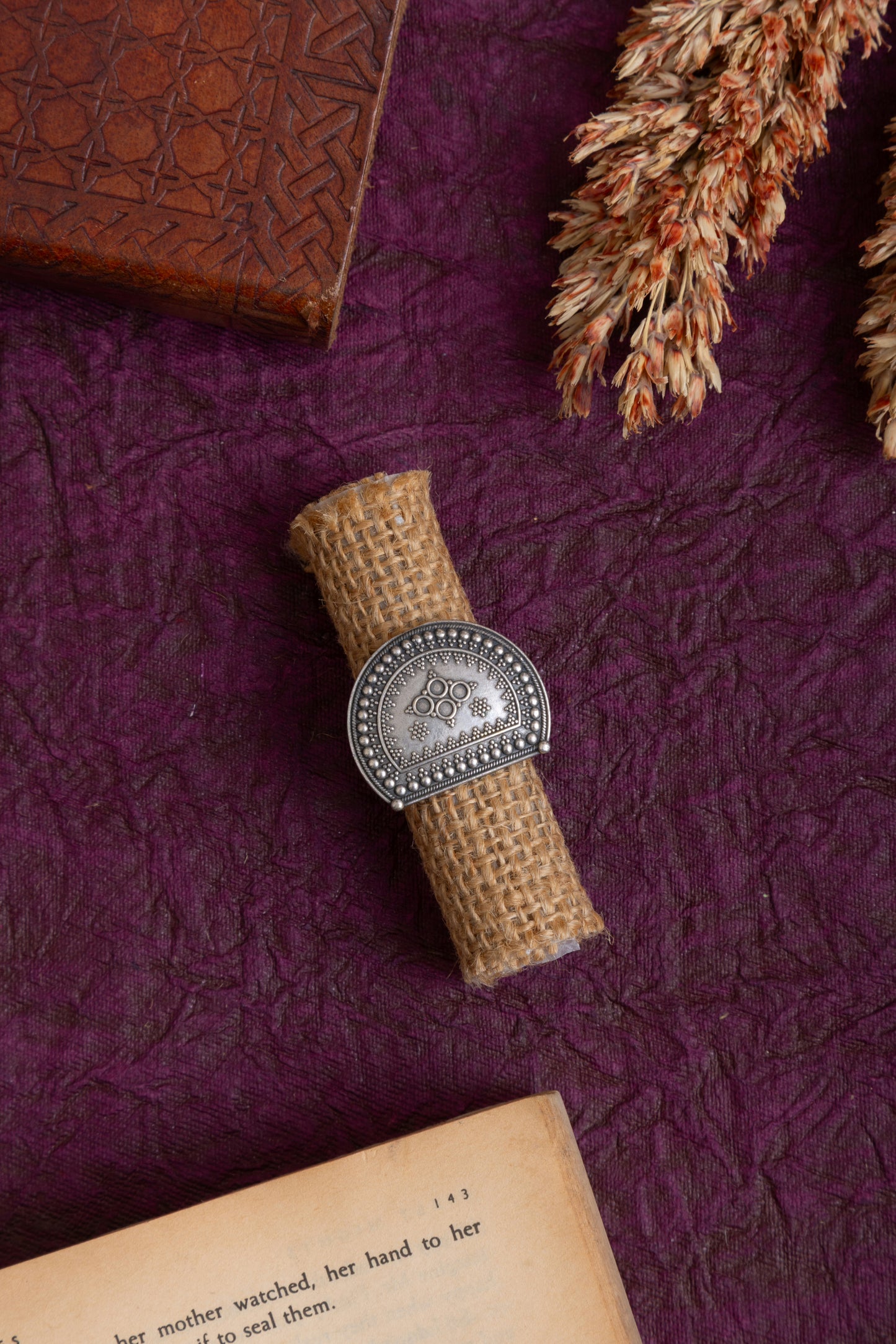 Half circle antique ring