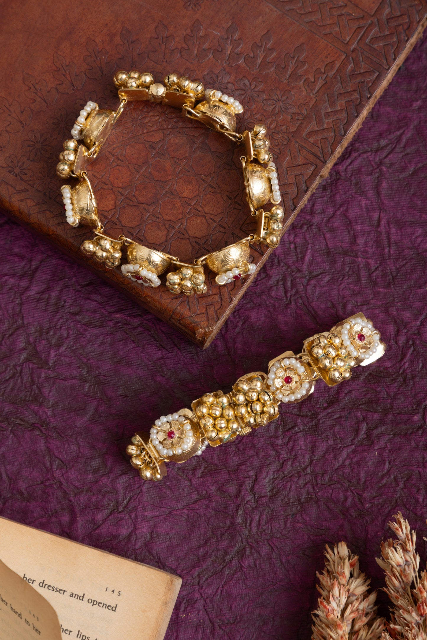 Pushti bubble gold loose bracelet
