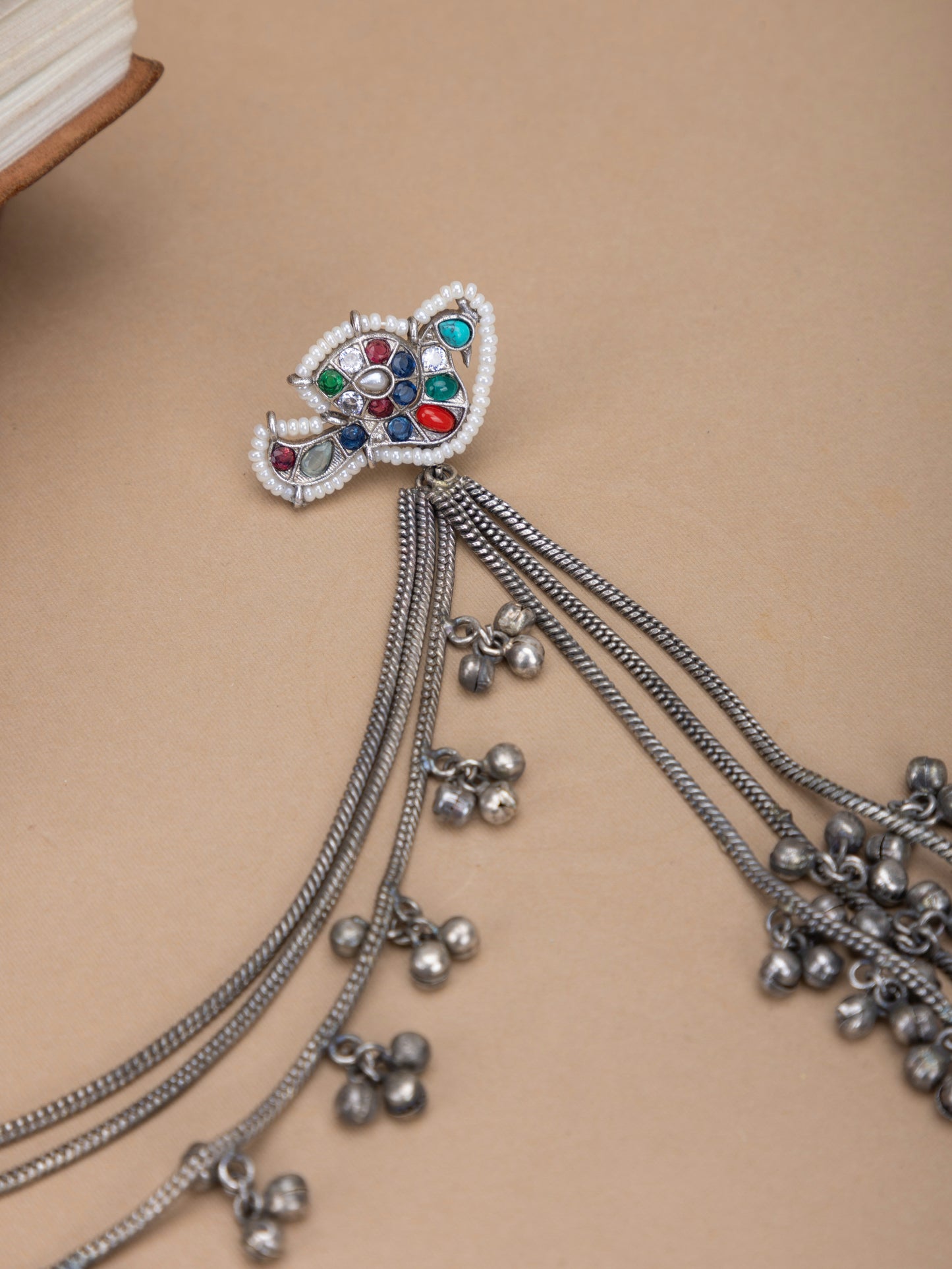 Silver kashmiri earrings