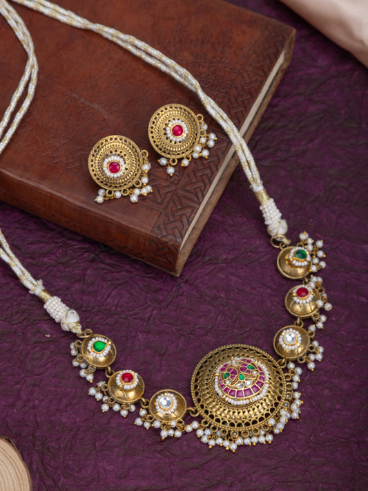 Mughal gold kundan choker