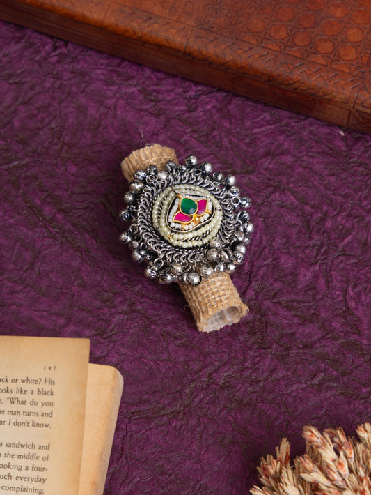 Indumati fusion kundan ring